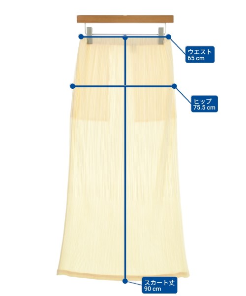 ISSEY MIYAKE FETE（イッセイミヤケフェット）ロング・マキシ丈スカート 白 サイズ:-(S位) レディース/2200657700010