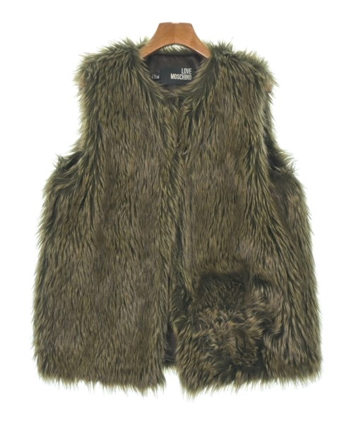LOVE MOSCHINO(ラブモスキーノ)ベスト 茶 サイズ:38(S位)/2200649564026