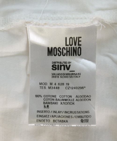 LOVE MOSCHINO（ラブモスキーノ）Tシャツ・カットソー 白 サイズ:M メンズ/2200729625036