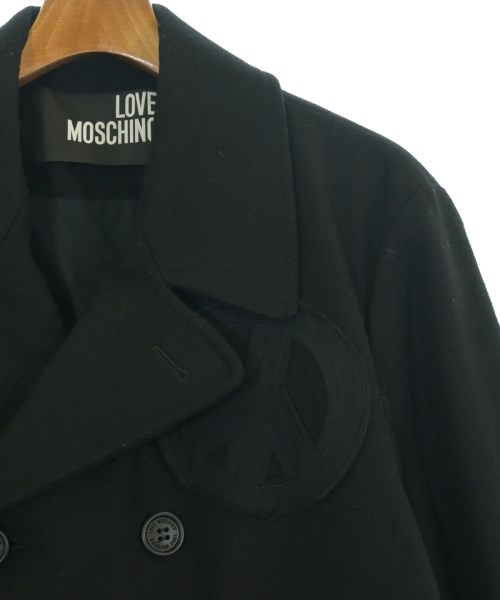 LOVE MOSCHINO（ラブモスキーノ）ピーコート 黒 サイズ:48(L位) メンズ/2200721079011