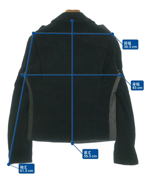 BLACK COMME des GARCONS（ブラックコムデギャルソン）ライダース 黒 サイズ:XS レディース/2200624865070