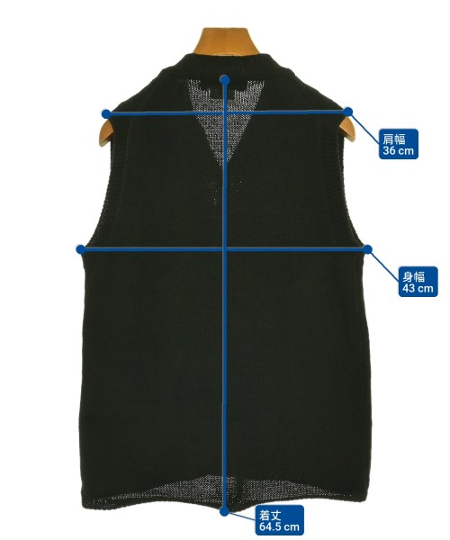 BLACK COMME des GARCONS（ブラックコムデギャルソン）ベスト 黒 サイズ:S レディース/2200641013034