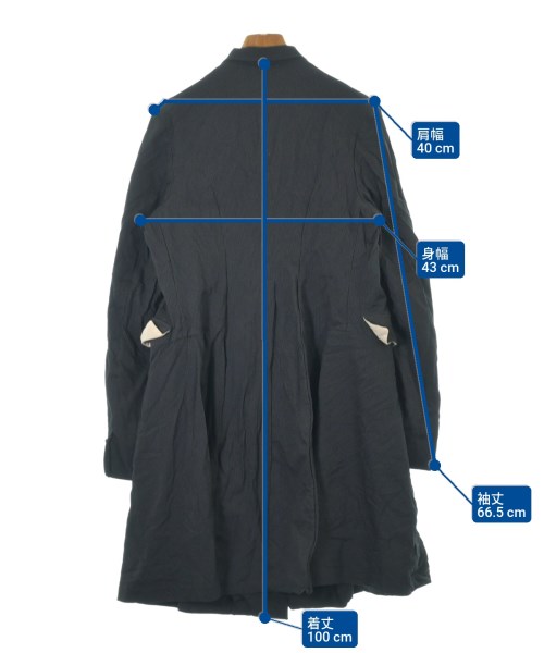 BLACK COMME des GARCONS（ブラックコムデギャルソン）ステンカラーコート 黒 サイズ:M レディース/2200630750070