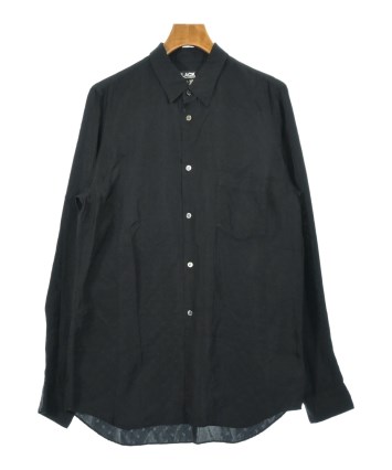 BLACK COMME des GARCONSブラック コムデギャルソン 丸襟ラウンドカラー ビッグスナップボタンコットンシャツ[LSHA77423] BLACK COMME des GARCONS ラウンドカラーシャツ