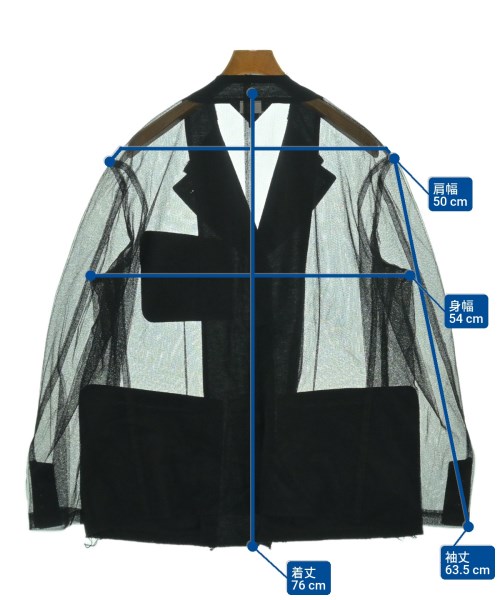 BLACK COMME des GARCONS（ブラックコムデギャルソン）カジュアルジャケット 黒 サイズ:S メンズ/2200621732030