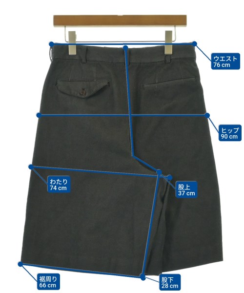 BLACK COMME des GARCONS（ブラックコムデギャルソン）ショートパンツ グレー サイズ:M メンズ/2200623113080