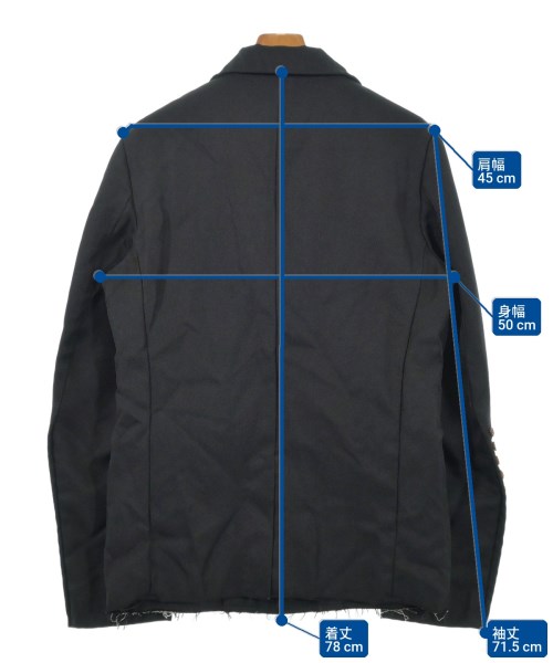 BLACK COMME des GARCONS（ブラックコムデギャルソン）カジュアルジャケット 黒 サイズ:L メンズ/2200623911020