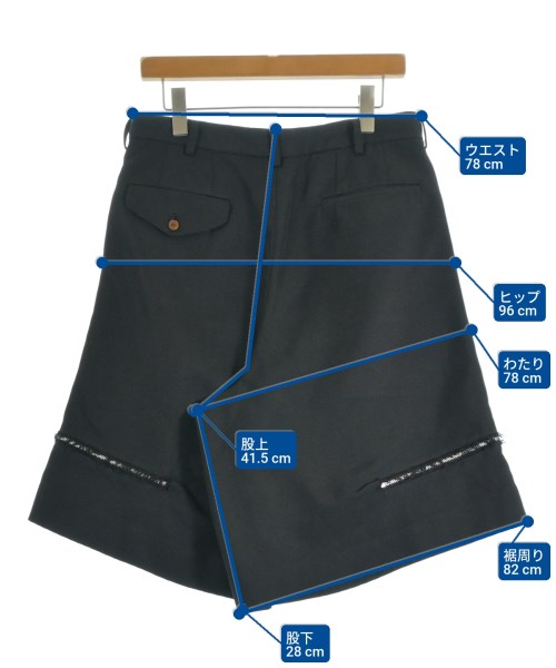 BLACK COMME des GARCONS（ブラックコムデギャルソン）ショートパンツ 黒 サイズ:M メンズ/2200623911044