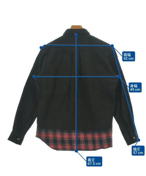 BLACK COMME des GARCONS（ブラックコムデギャルソン）カジュアルシャツ 黒 サイズ:M メンズ/2200626333027