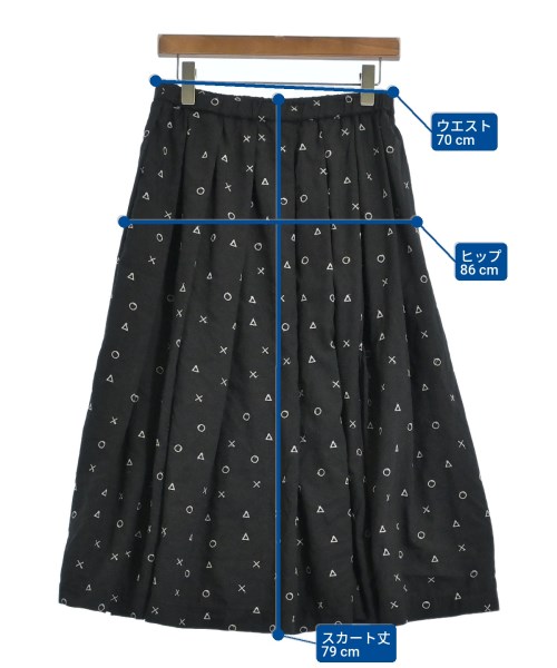 BLACK COMME des GARCONS（ブラックコムデギャルソン）ひざ丈スカート 黒 サイズ:S レディース/2200610022227
