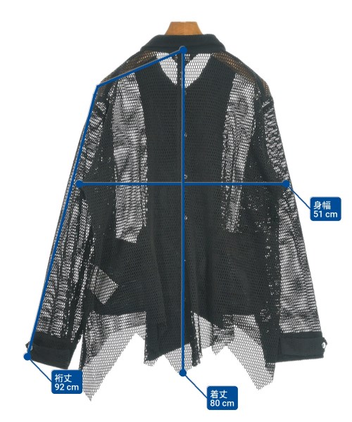 BLACK COMME des GARCONS（ブラックコムデギャルソン）カジュアルシャツ 黒 サイズ:L メンズ/2200614868074