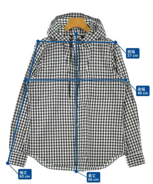 BLACK COMME des GARCONS（ブラックコムデギャルソン）カジュアルシャツ 黒 サイズ:M レディース/2200612000124