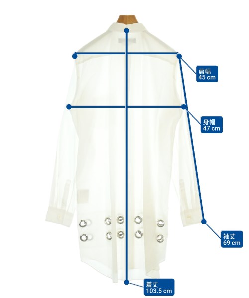 BLACK COMME des GARCONS（ブラックコムデギャルソン）カジュアルシャツ 白 サイズ:XL メンズ/2200608907048