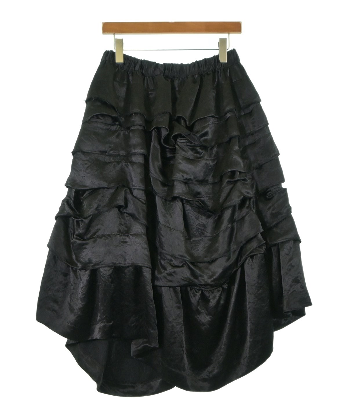 美品✨COMME des GARCONS だまし絵風 ロングスカート フレア 黒 BLACK COMME des GARCONS（ブラックコムデギャルソン）ロング・マキシ