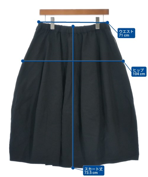 BLACK COMME des GARCONS（ブラックコムデギャルソン）ひざ丈スカート 黒 サイズ:S レディース/2200619697020