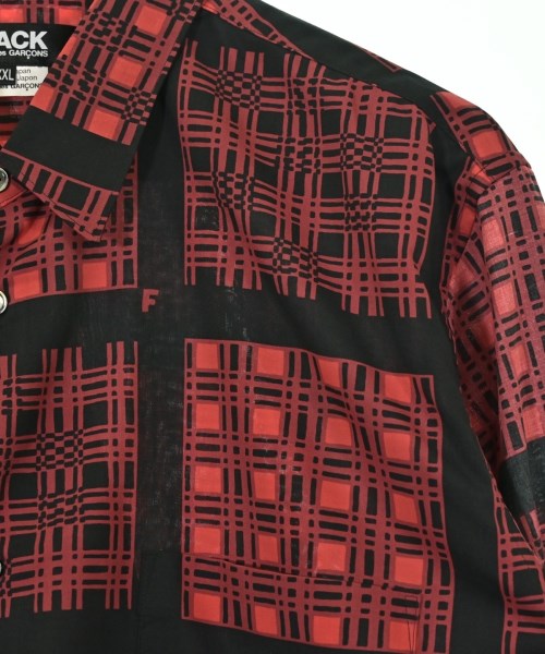 BLACK COMME des GARCONS（ブラックコムデギャルソン）カジュアルシャツ 赤 サイズ:XXL メンズ/2200604852052