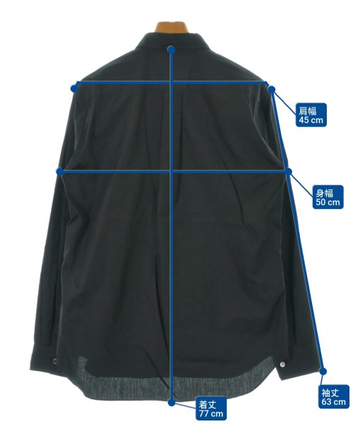 BLACK COMME des GARCONS（ブラックコムデギャルソン）カジュアルシャツ 黒 サイズ:L メンズ/2200672796012