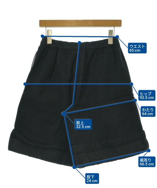 BLACK COMME des GARCONS（ブラックコムデギャルソン）ショートパンツ 黒 サイズ:S メンズ/2200673507068