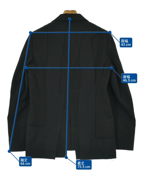 BLACK COMME des GARCONS（ブラックコムデギャルソン）テーラードジャケット 黒 サイズ:M レディース/2200674873018