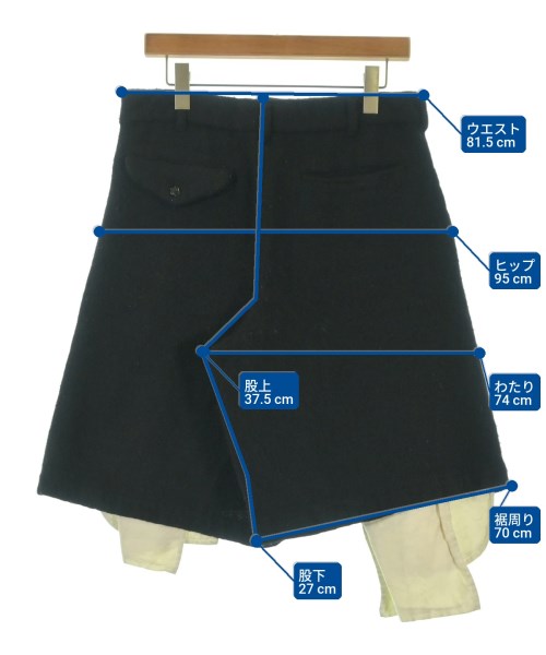 BLACK COMME des GARCONS（ブラックコムデギャルソン）ショートパンツ 黒 サイズ:M レディース/2200676551051