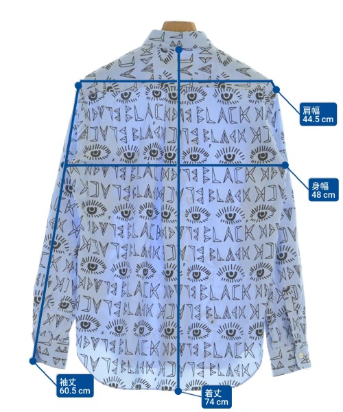 BLACK COMME des GARCONS（ブラックコムデギャルソン）カジュアルシャツ 青 サイズ:M メンズ/2200678880012