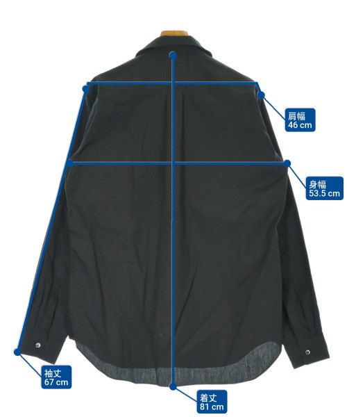 BLACK COMME des GARCONS（ブラックコムデギャルソン）カジュアルシャツ 黒 サイズ:XL メンズ/2200679175155