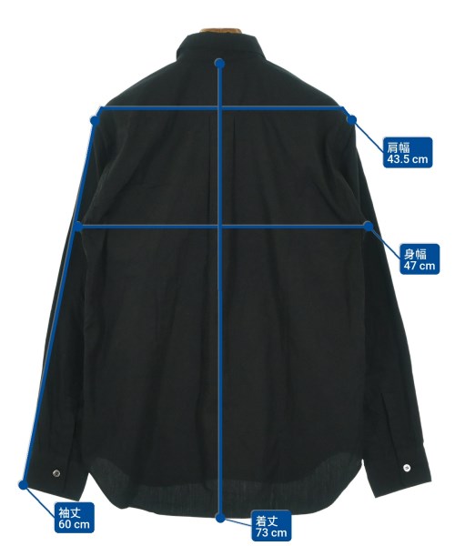 BLACK COMME des GARCONS（ブラックコムデギャルソン）カジュアルシャツ 黒 サイズ:M レディース/2200679413035