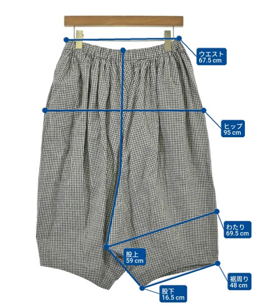 BLACK COMME des GARCONS（ブラックコムデギャルソン）クロップドパンツ 黒 サイズ:XS レディース/2200682004039