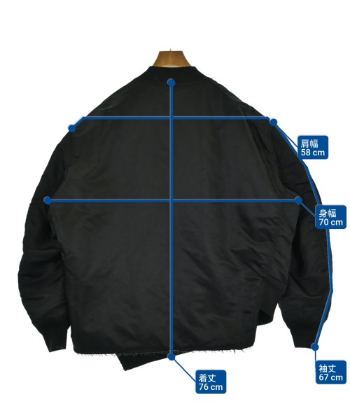 BLACK COMME des GARCONS（ブラックコムデギャルソン）ミリタリーブルゾン 黒 サイズ:L メンズ/2200694257010