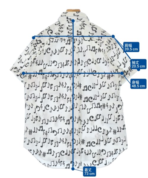 BLACK COMME des GARCONS（ブラックコムデギャルソン）カジュアルシャツ 白 サイズ:M メンズ/2200697701282