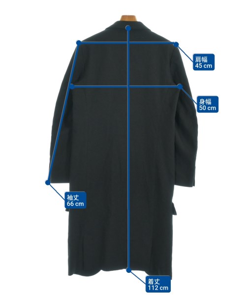 BLACK COMME des GARCONS（ブラックコムデギャルソン）チェスターコート 黒 サイズ:L メンズ/2200698143012