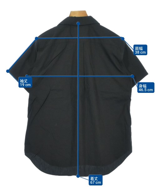 BLACK COMME des GARCONS（ブラックコムデギャルソン）カジュアルシャツ 黒 サイズ:S レディース/2200701430023
