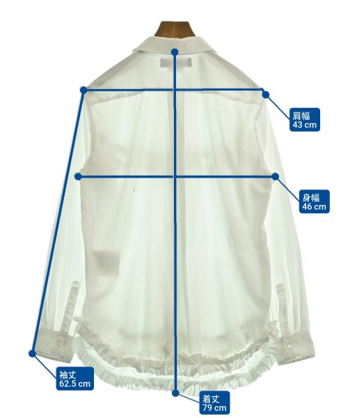 BLACK COMME des GARCONS（ブラックコムデギャルソン）カジュアルシャツ 白 サイズ:M メンズ/2200656582068