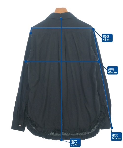 BLACK COMME des GARCONS（ブラックコムデギャルソン）カジュアルシャツ 黒 サイズ:M レディース/2200657925048