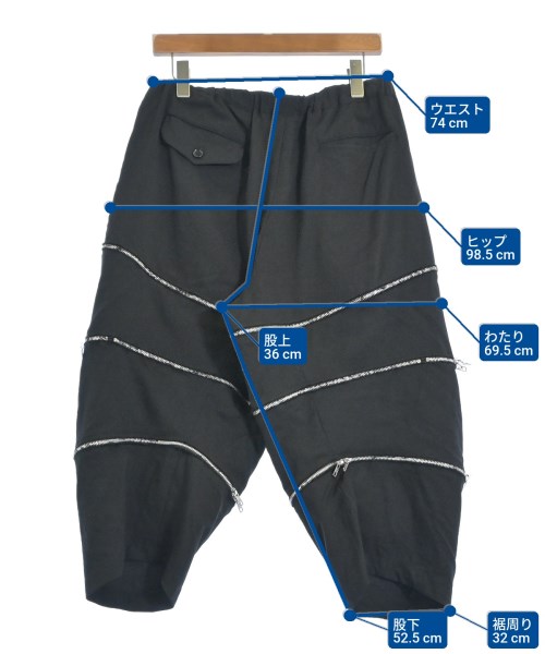 BLACK COMME des GARCONS（ブラックコムデギャルソン）ショートパンツ 黒 サイズ:M メンズ/2200660175041
