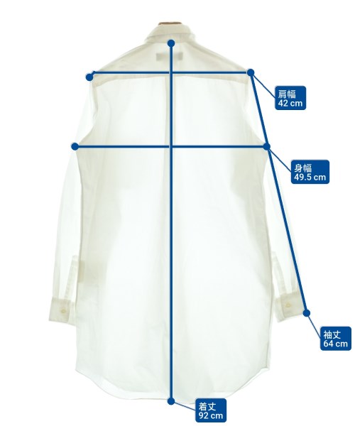 BLACK COMME des GARCONS（ブラックコムデギャルソン）カジュアルシャツ 白 サイズ:L メンズ/2200660267241