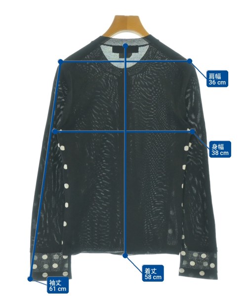 BLACK COMME des GARCONS（ブラックコムデギャルソン）カーディガン 黒 サイズ:XS レディース/2200711219182