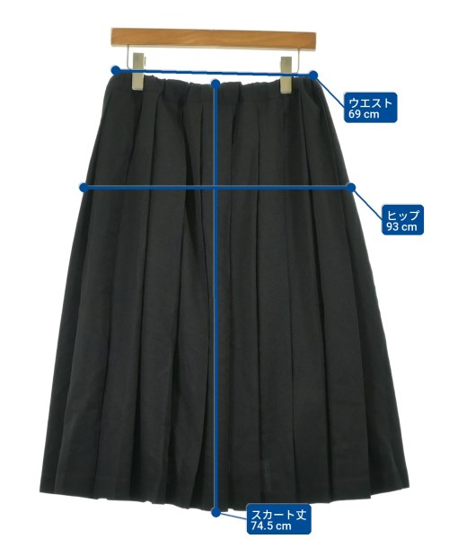BLACK COMME des GARCONS（ブラックコムデギャルソン）ひざ丈スカート 黒 サイズ:XS レディース/2200715923030