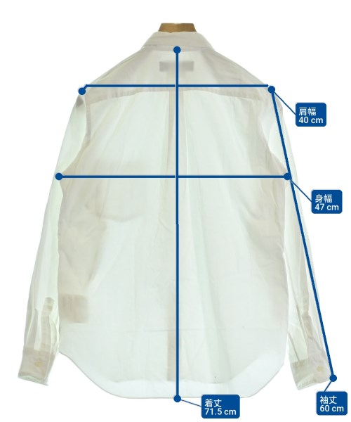BLACK COMME des GARCONS（ブラックコムデギャルソン）カジュアルシャツ 白 サイズ:M メンズ/2200716322412