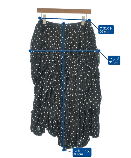 BLACK COMME des GARCONS（ブラックコムデギャルソン）ひざ丈スカート 黒 サイズ:S レディース/2200718384142