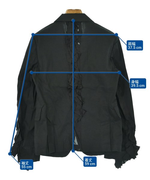 BLACK COMME des GARCONS（ブラックコムデギャルソン）ジャケット 黒 サイズ:XS レディース/2200647285060