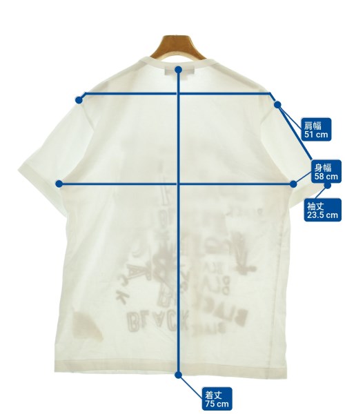 BLACK COMME des GARCONS（ブラックコムデギャルソン）Tシャツ・カットソー 白 サイズ:XXL メンズ/2200648487029
