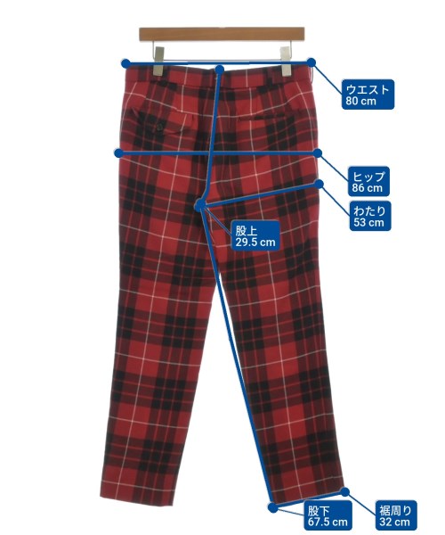 BLACK COMME des GARCONS（ブラックコムデギャルソン）スラックス 赤 サイズ:M レディース/2200651872027