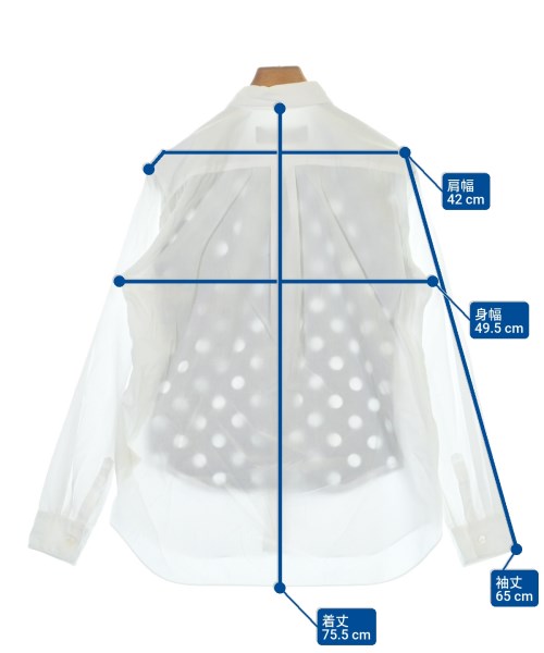 BLACK COMME des GARCONS（ブラックコムデギャルソン）カジュアルシャツ 白 サイズ:L メンズ/2200654364017