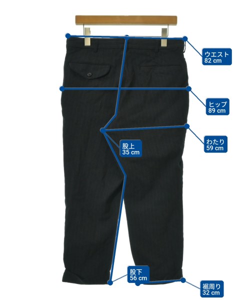 BLACK COMME des GARCONS（ブラックコムデギャルソン）クロップドパンツ 紺 サイズ:M レディース/2200702425103