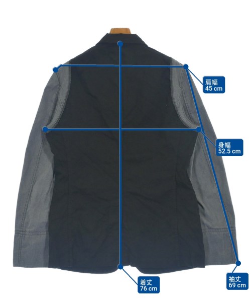 BLACK COMME des GARCONS（ブラックコムデギャルソン）カジュアルジャケット 黒 サイズ:L メンズ/2200703152015