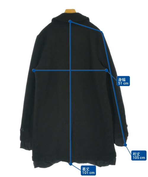 BLACK COMME des GARCONS（ブラックコムデギャルソン）ピーコート 黒 サイズ:XL メンズ/2200705586016