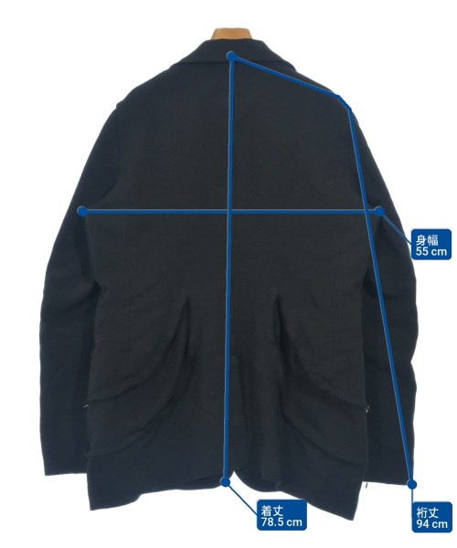 BLACK COMME des GARCONS（ブラックコムデギャルソン）テーラードジャケット 黒 サイズ:XL メンズ/2200706013016