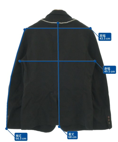 BLACK COMME des GARCONS（ブラックコムデギャルソン）カジュアルジャケット 黒 サイズ:M メンズ/2200706454048