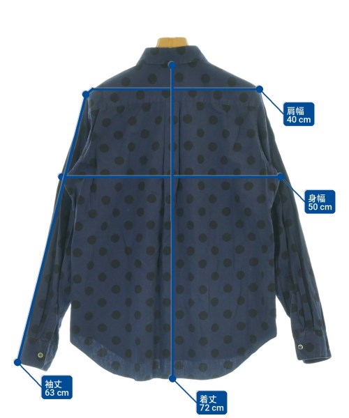 BLACK COMME des GARCONS（ブラックコムデギャルソン）カジュアルシャツ 紺 サイズ:M メンズ/2200709666066